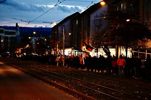 Demonstrationszug durch die Nordh&auml;user Innenstadt
