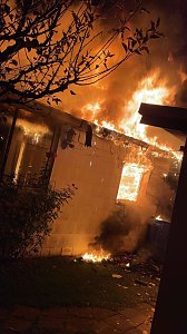 Feuer gestern Abend in Salza