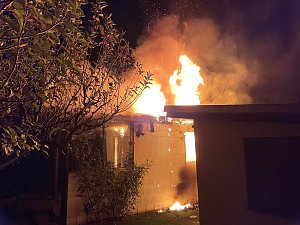 Feuer gestern Abend in Salza