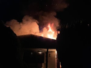 Feuer gestern Abend in Salza