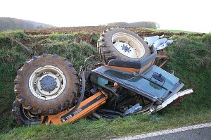 Traktorunfall bei Steigerthal gestern Nachmittag