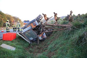 Traktorunfall bei Steigerthal gestern Nachmittag