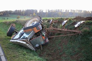 Traktorunfall bei Steigerthal gestern Nachmittag