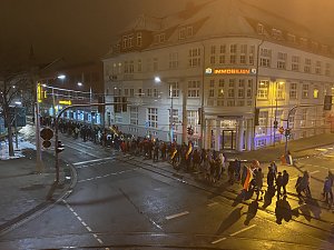 Montagsdemo im frostigen Nordhausen