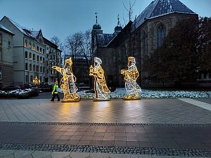 Peter Blei unterwegs in Magdeburg