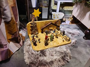 Weihnachtskrippen in Nordh&auml;user Schaufenstern