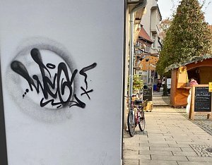 Schmierereien in Bad Langensalza