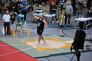 Peter Blei beim Kugelsto&szlig; Indoor