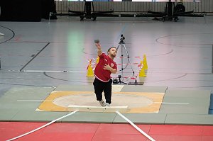 Peter Blei beim Kugelsto&szlig; Indoor