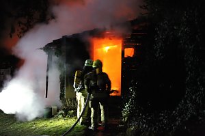 Schuppenbrand heute Morgen