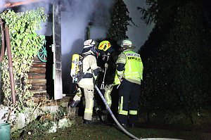 Schuppenbrand heute Morgen