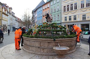 Fr&uuml;hjahrsputz am Bad Langensalzaer Rathaus