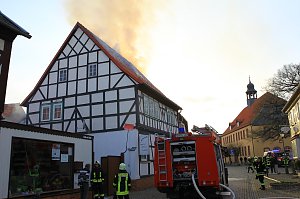 Geb&auml;udebrand in Heringen 