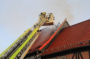 Geb&auml;udebrand in Heringen 