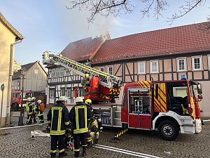 Geb&auml;udebrand in Heringen 