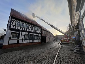 Geb&auml;udebrand in Heringen 