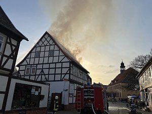 Geb&auml;udebrand in Heringen 