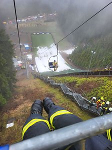 S&uuml;dharzer Feuerwehrleute beim 2. Oberhofer Treppenlauf