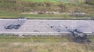 Unfallstelle in Luftaufnahmen