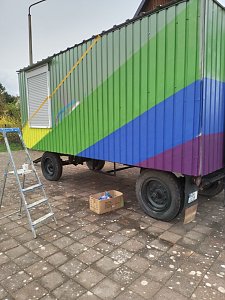 Künstlerische Graffiti-Aktion des Jugendzentrums Harztor