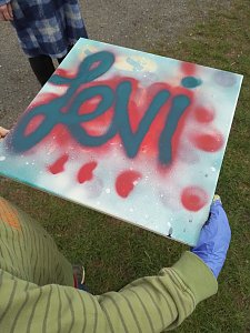 Künstlerische Graffiti-Aktion des Jugendzentrums Harztor