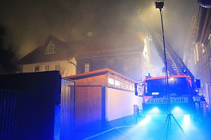 Geb&auml;udebrand in Schlotheim