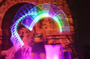 Beeindruckende LED Show bei der Kyffh&auml;user Sportgala 2020/2022 im Kyffh&auml;user Burghof
