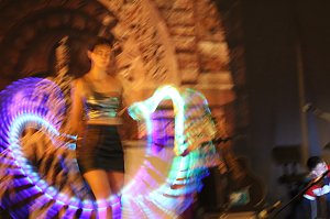 Beeindruckende LED Show bei der Kyffh&auml;user Sportgala 2020/2022 im Kyffh&auml;user Burghof