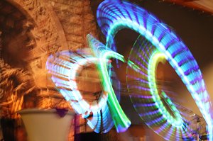 Beeindruckende LED Show bei der Kyffh&auml;user Sportgala 2020/2022 im Kyffh&auml;user Burghof