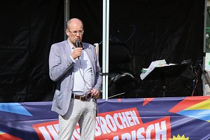 Mai-Kundgebung auf dem Nordh&auml;user Rathausplatz