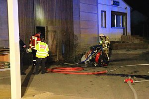 Brand eines Lagers in Sondershausen