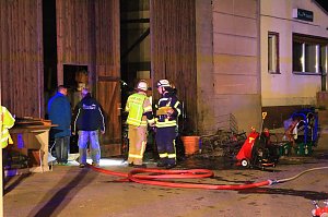 Brand eines Lagers in Sondershausen