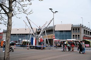 Erster tag des Bahnhofsfestes