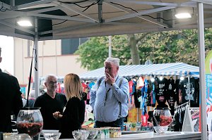 Erster tag des Bahnhofsfestes