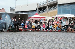 Peter Blei unterwegs auf dem Bahnhofsfest