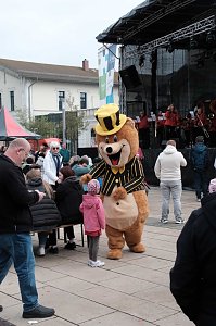 Peter Blei unterwegs auf dem Bahnhofsfest