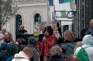 Peter Blei unterwegs auf dem Bahnhofsfest