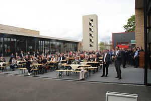 Jahresempfang von Stadt und Hochschule auf dem Hof der neuen Feuerwache
