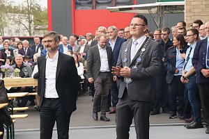 Jahresempfang von Stadt und Hochschule auf dem Hof der neuen Feuerwache