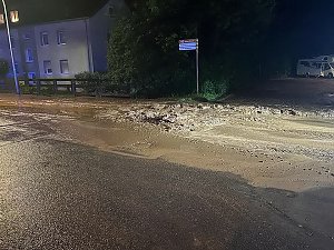 Starkregen setzt Stockhausen unter Wasser