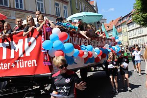 Fr&ouml;hliche Stimmung beim 210 Brunnenfest in Bad Langensalza