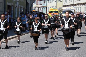 Fr&ouml;hliche Stimmung beim 210 Brunnenfest in Bad Langensalza