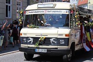 Fr&ouml;hliche Stimmung beim 210 Brunnenfest in Bad Langensalza