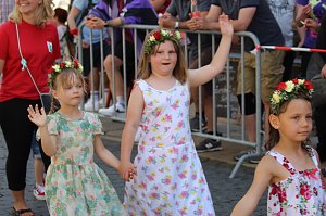 Fr&ouml;hliche Stimmung beim 210 Brunnenfest in Bad Langensalza