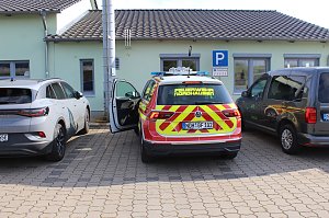 Feuerwehr&uuml;bung an der Biomethananlage in Bielen
