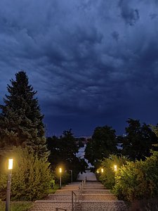 Bedrohlicher Himmel gestern Abend