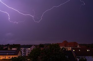 Gewitter gestern Abend &uuml;ber Th&uuml;ringen