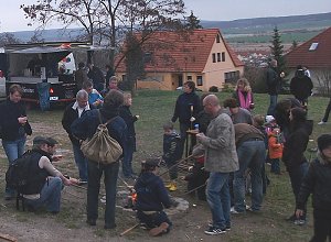 Vom Osterfeuer Bad Frankenhausen