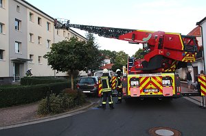 Feuerwehr an der Einsatzstelle