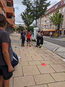 Boccia-Stand zum Weinfest in September in Sondershausen